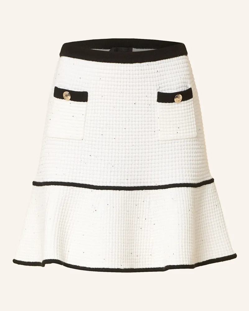 Liu Jo Strickrock mit Pailletten Weiss