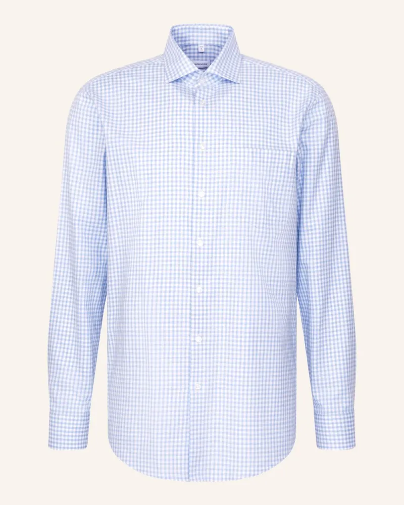 Seidensticker Flanellhemd Regular Fit Blau