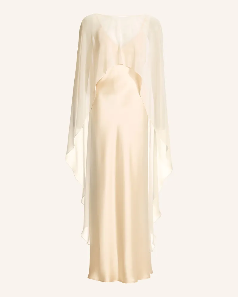 Swing Abendkleid Mit Stola weiss Ecru