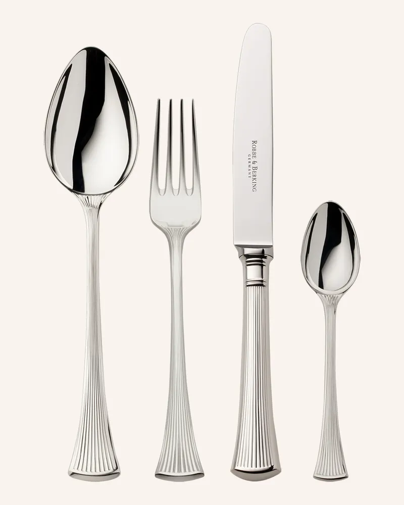 ROBBE & BERKING 4-Tlg. Besteckset Avenue silber Silber