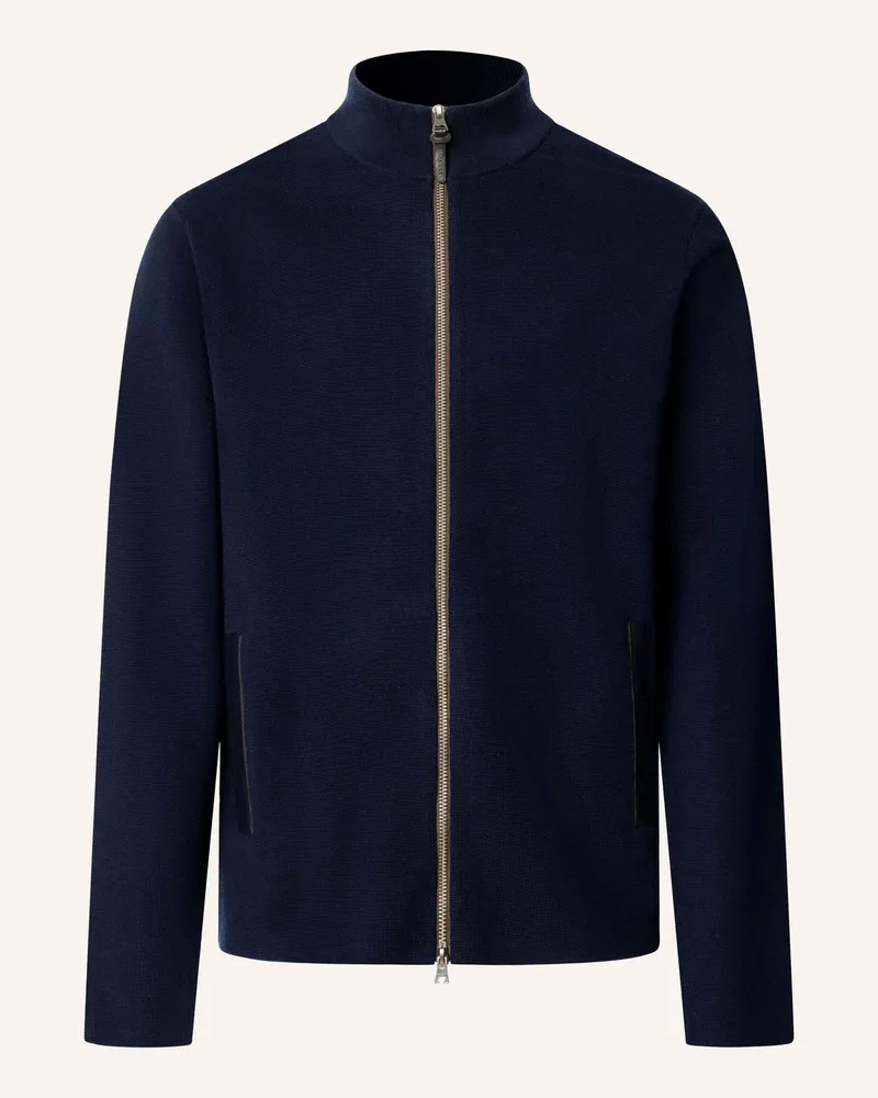 Hackett Pullover Milano Fzip blau Blau