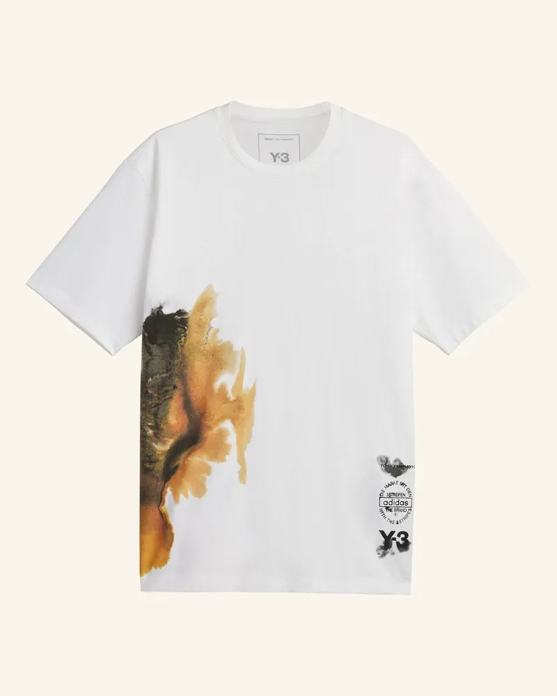 Y-3 Y-3 Aop Kurzärmeliges T-Shirt weiss Weiss