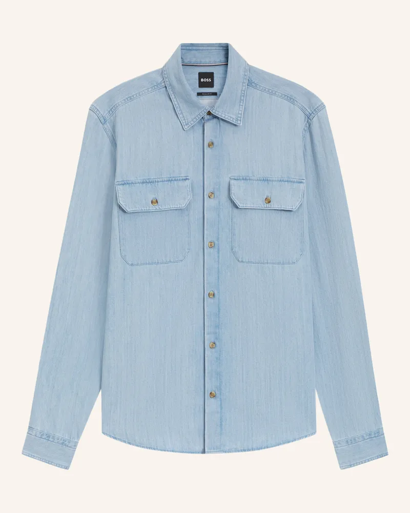 HUGO BOSS Casual Hemd H-Liam-Kb-2p-c1-261 Regular Fit blau Hellblau