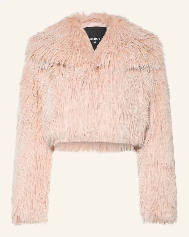 Patrizia Pepe Kunstfell-Jacke rosa Rosé