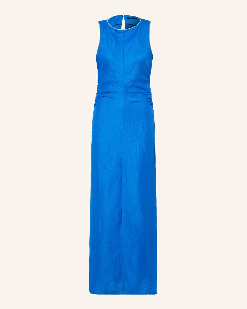 Maje Kleid Mit Leinen Und Schmucksteinen blau Blau