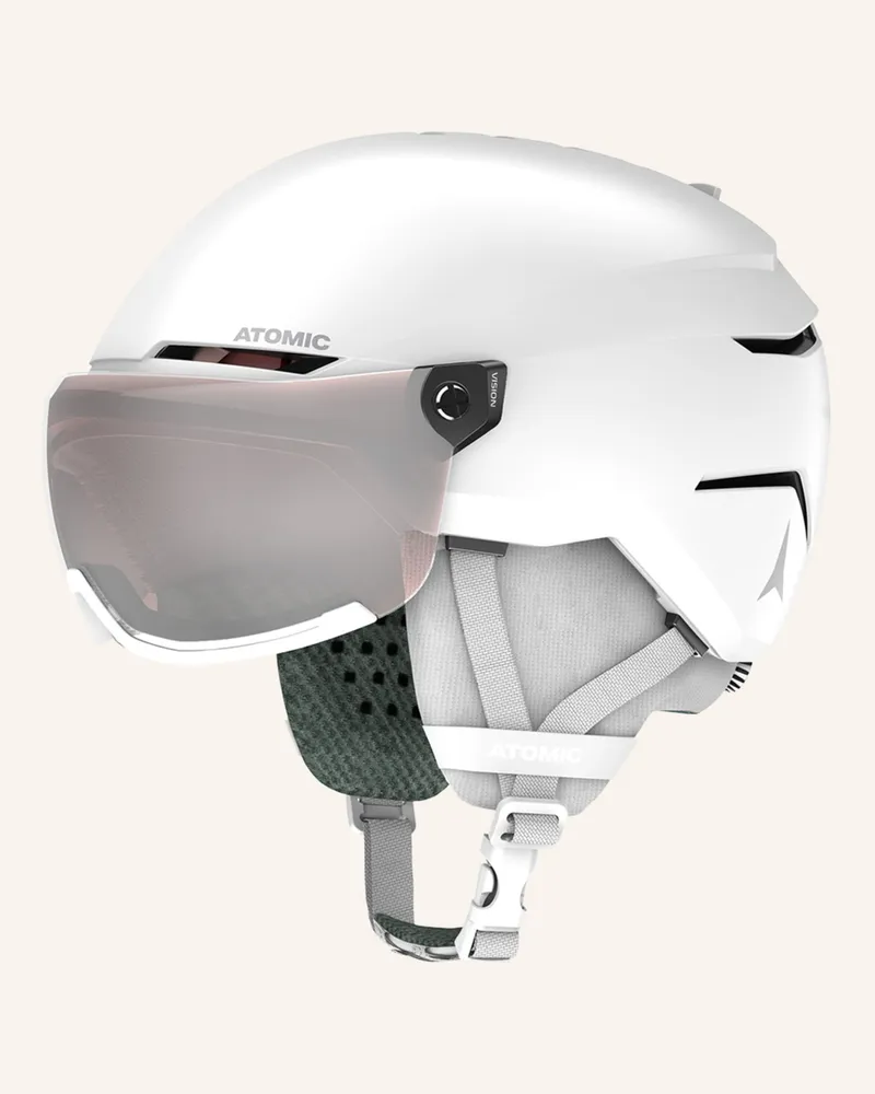 Atomic Skihelm Savor Visor weiss Weiss