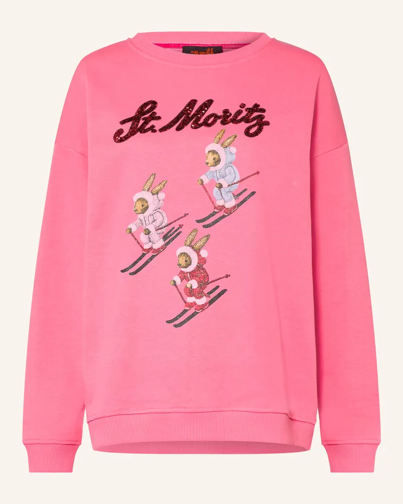 Miss Goodlife Sweatshirt Mit Pailletten rosa Pink