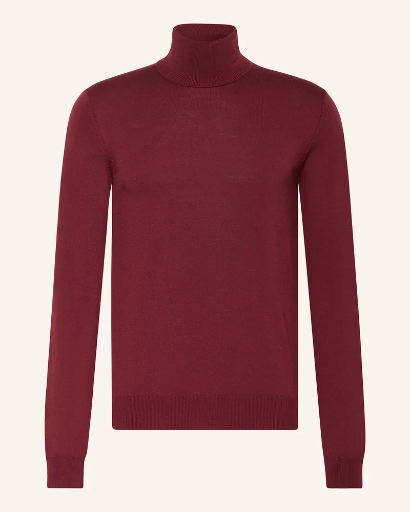 HUGO BOSS Rollkragenpullover San Thomas rot Dunkelrot