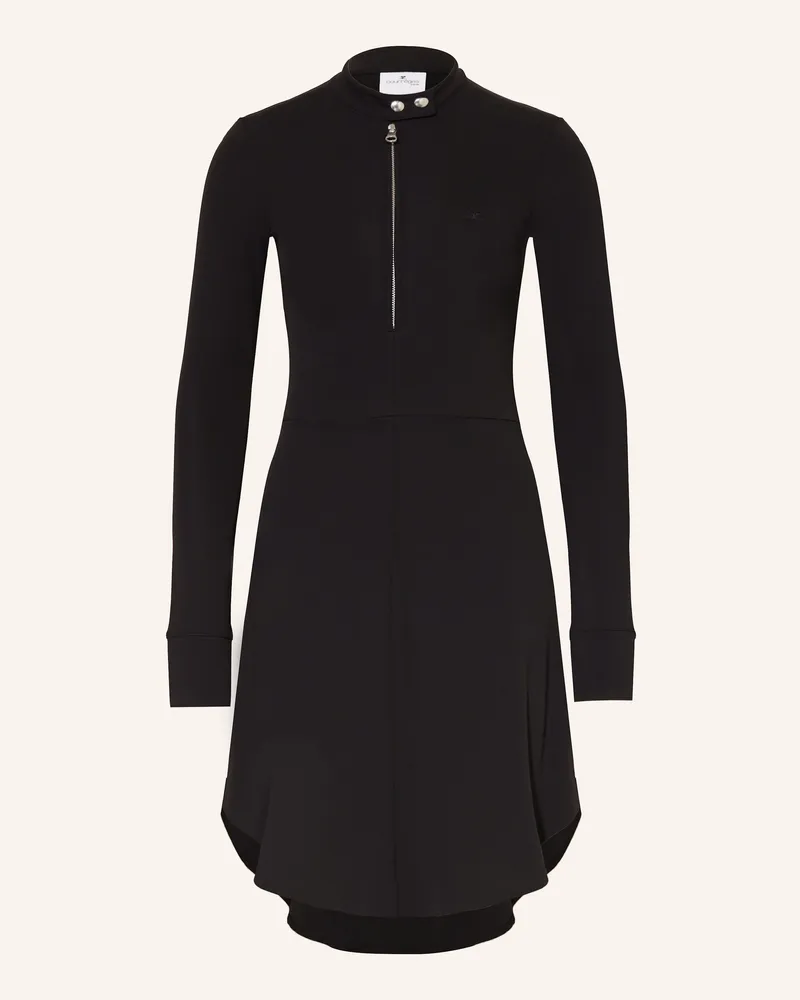 Courrèges Jerseykleid schwarz Schwarz