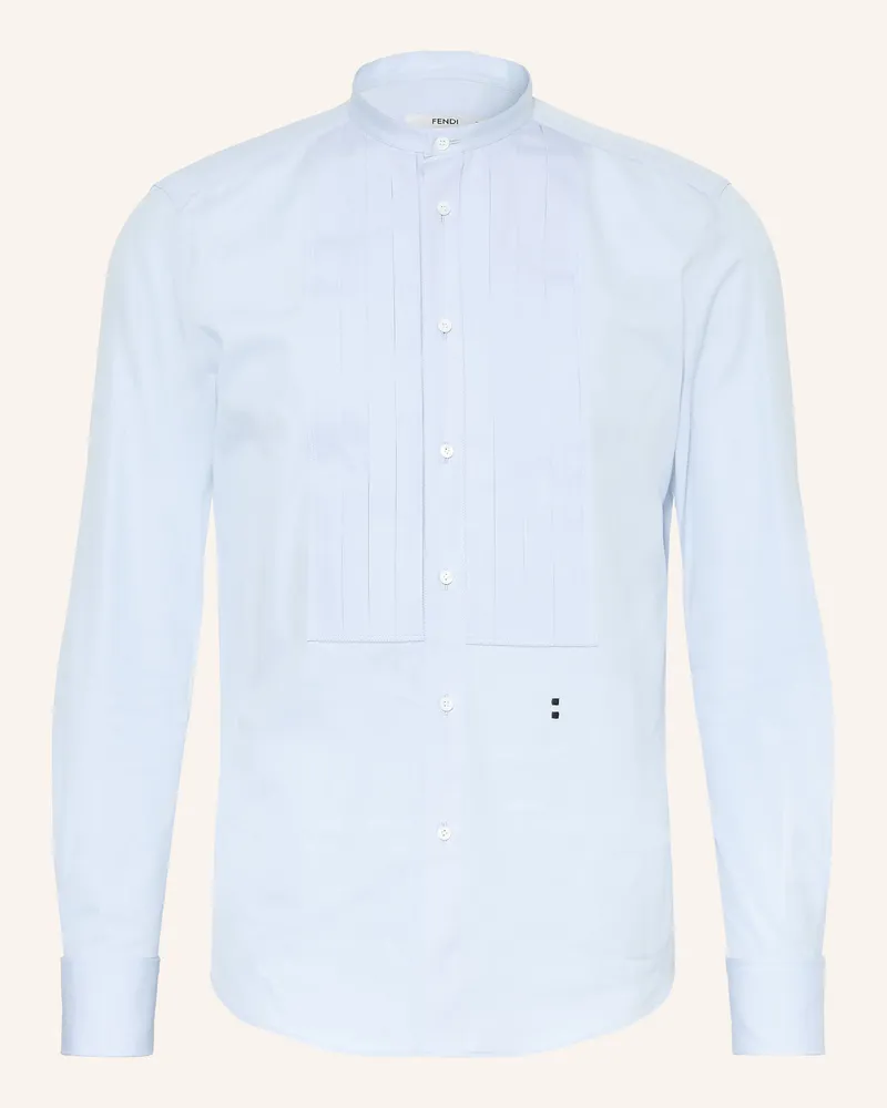 Fendi Hemd Slim Fit Mit Stehkragen Und Umschlagmanschette blau Hellblau