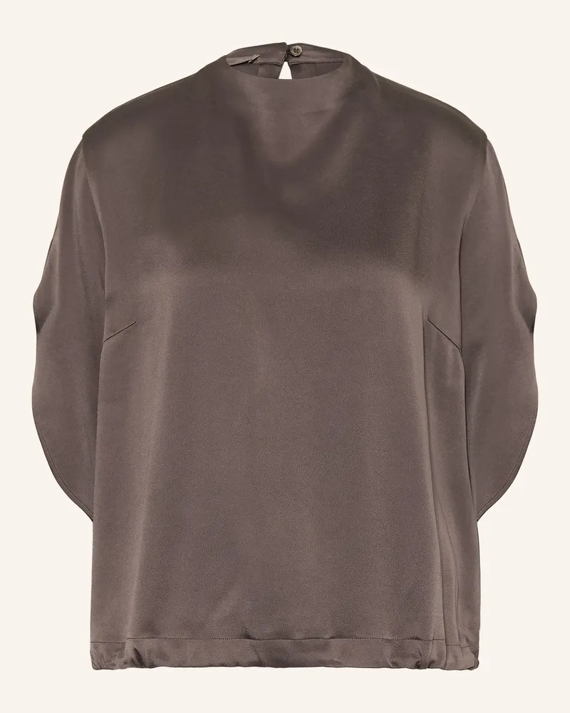 Herno Blusenshirt Aus Satin braun Dunkelbraun