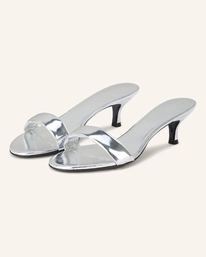Dorothee Schumacher Lack-Mules MIRROR SHINE Silber