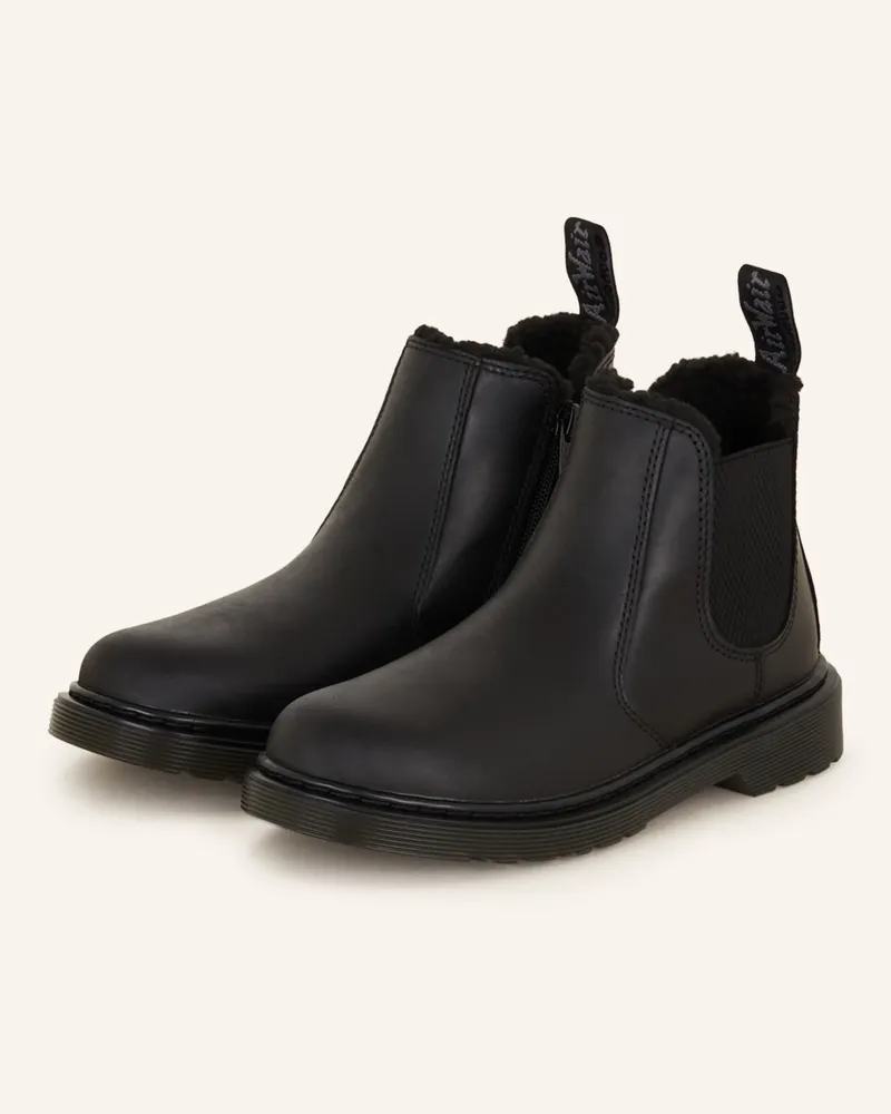 Dr.Martens Chelsea-Boots 2976 LEONORE mit Kunstfell Schwarz
