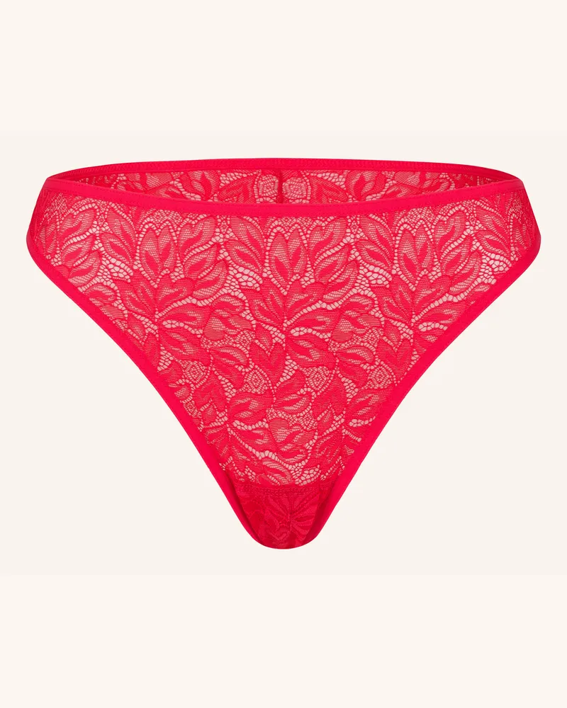 Ehrlich Textil Dreamy Lace Brazil Slip Aus Nachhaltiger Spitze - Atmungsaktiv rot Rot