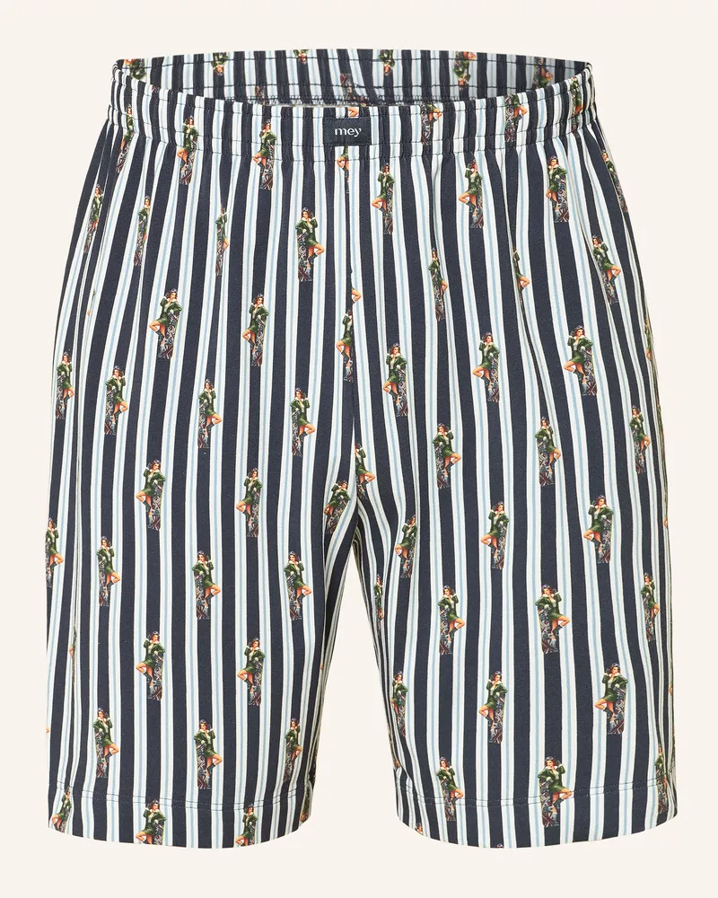 Mey Schlafshorts Serie Smoke Show blau Dunkelblau