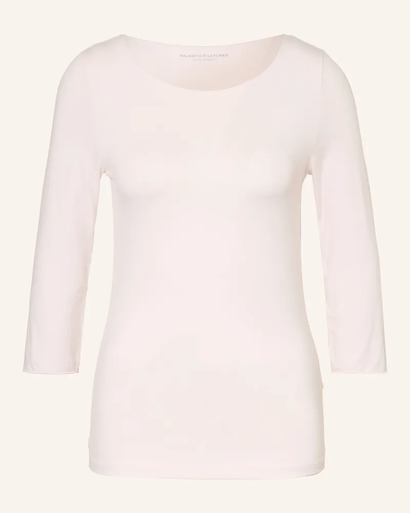Majestic Shirt Mit 3/4-Arm rosa Hellrosa