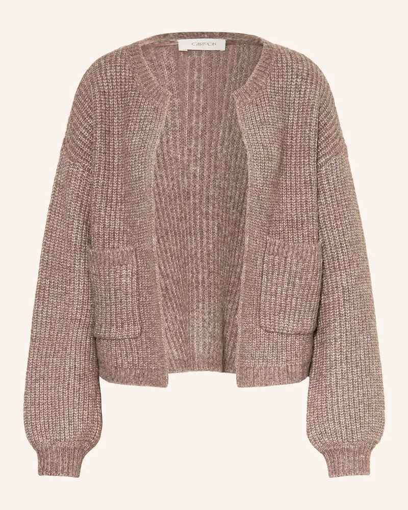 Cartoon Strickhülle mit Glitzergarn Taupe