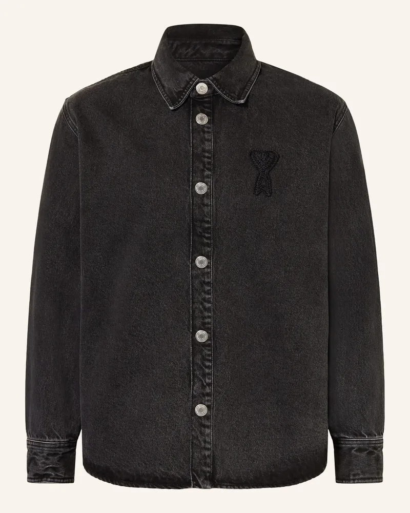 AMI Paris Jeans-Overjacket Schwarz