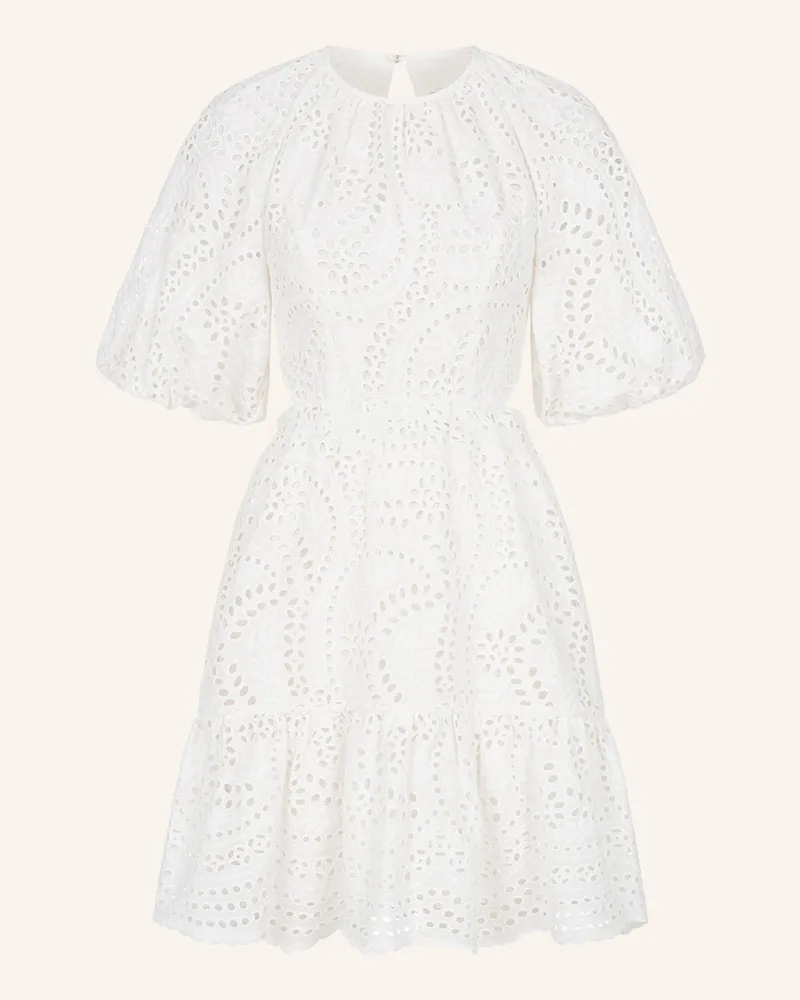 CLAIRE LUISE Besticktes Minikleid Ecru