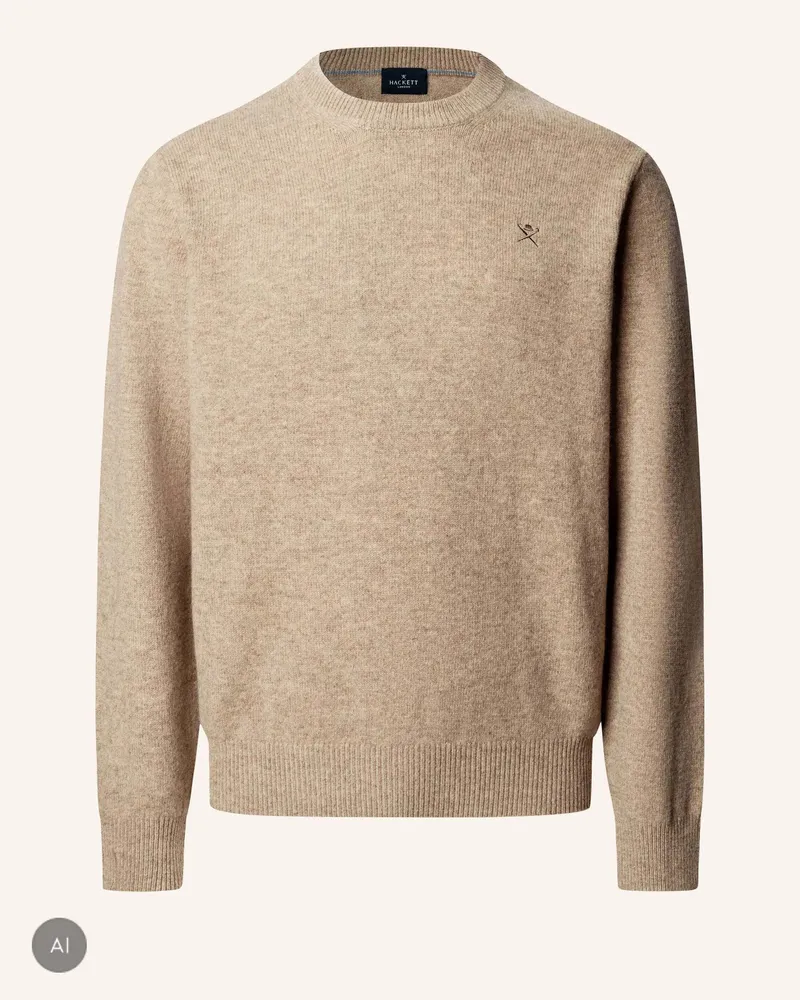 Hackett Pullover Lambswool Crew weiss Weiss