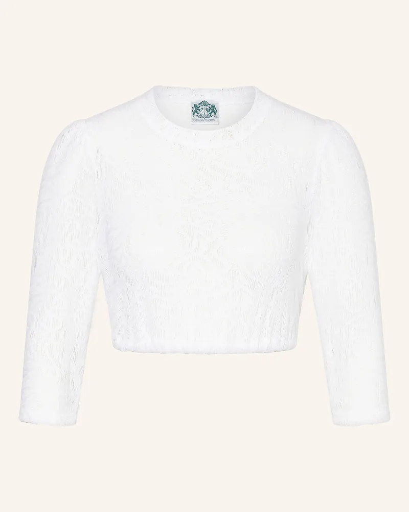 Hammerschmid Dirndlbluse Alina Aus Spitze Mit 3/4-Arm weiss Weiss