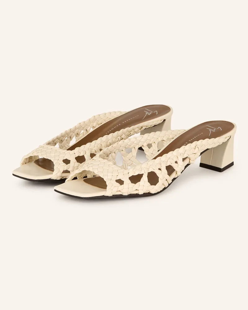 Giuseppe Zanotti Mules Panier Martin beige Creme