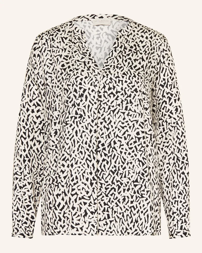 Milano Italy Blusenshirt aus Satin Schwarz