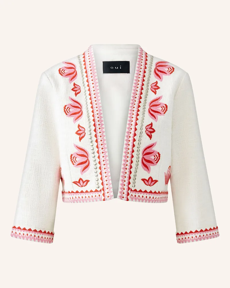 Oui  Bolero mit Nieten Weiss