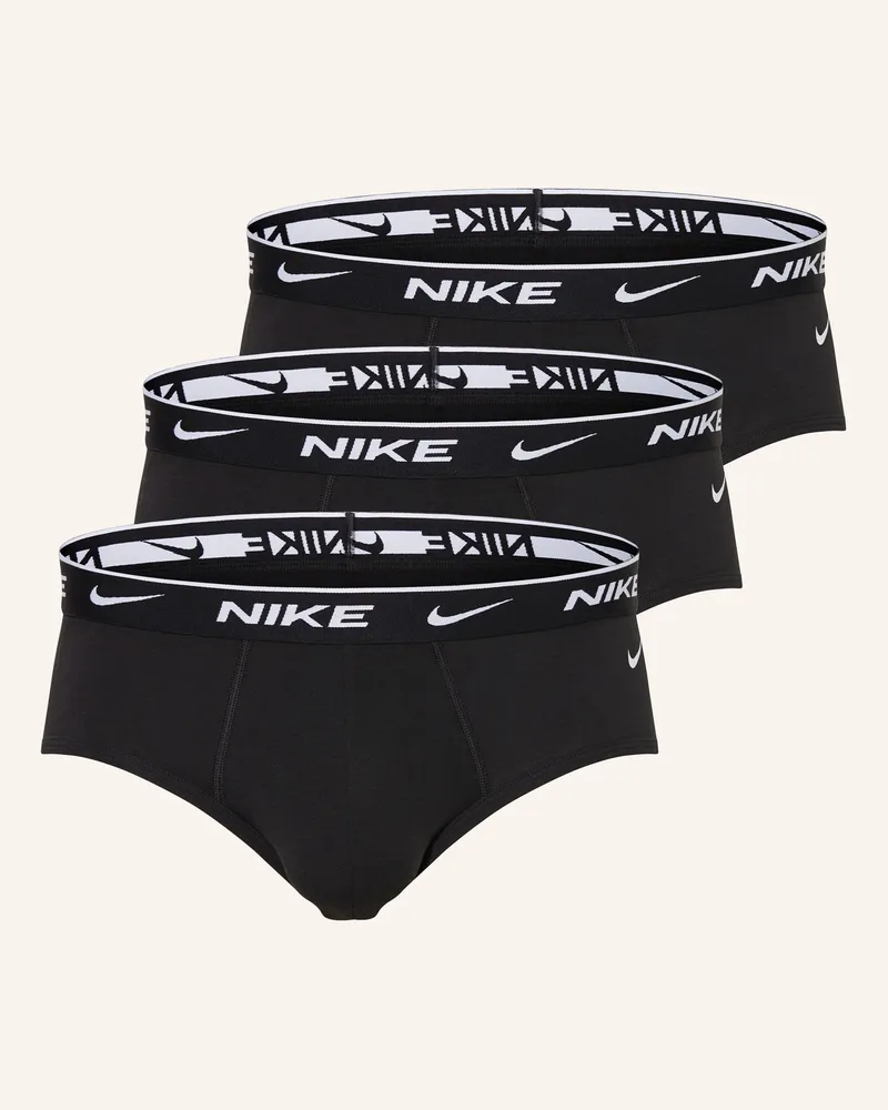 Nike 3er-Pack Slips Everday Cotton Stretch schwarz Schwarz