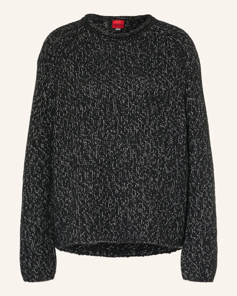 HUGO BOSS Pullover Selley Mit Glitzergarn schwarz Schwarz