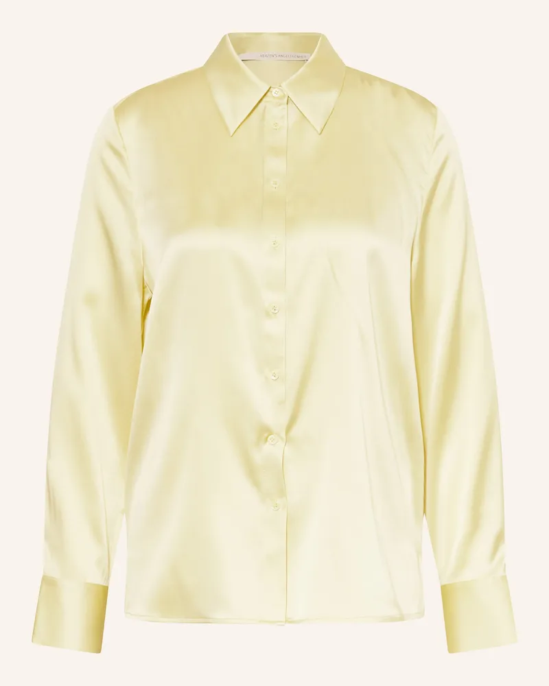 Herzen's Angelegenheit Hemdbluse aus Seide Hellgrün