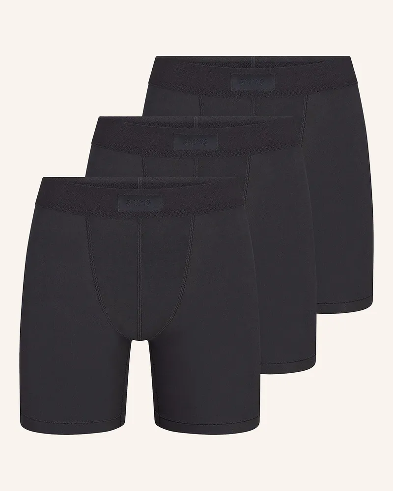 SKIMS 3er-Pack Boxershorts Skims Cotton schwarz Schwarz