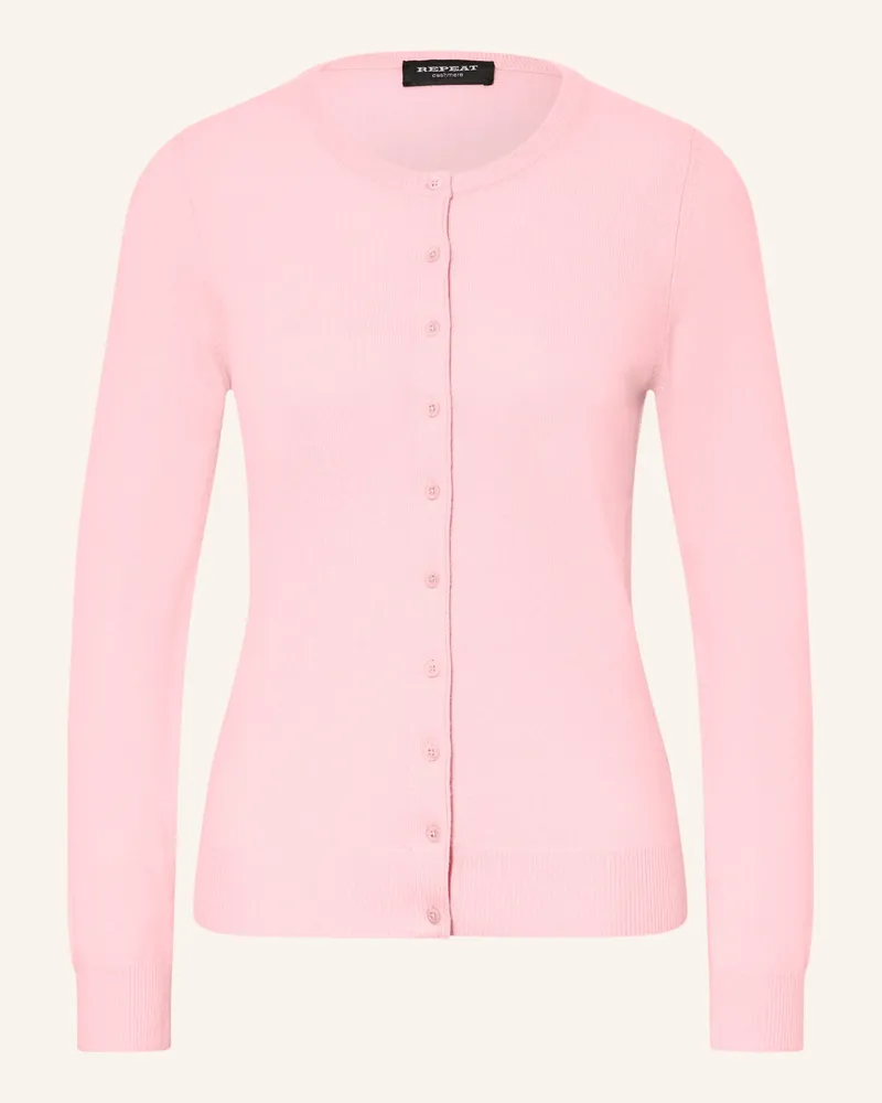 Repeat Strickjacke Aus Cashmere rosa Rosa