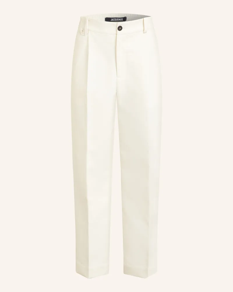 Jacquemus Hose Le Pantalon Croisière Regular Fit weiss Weiss