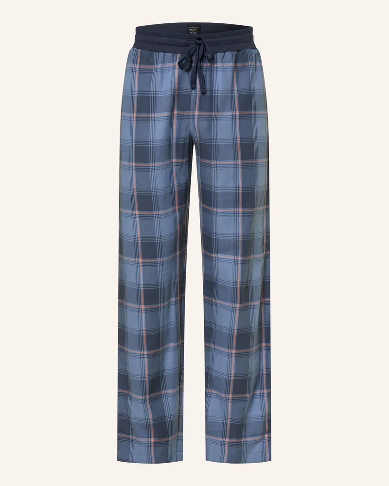 Schiesser Schlafhose Mix+Relax blau Blaugrau