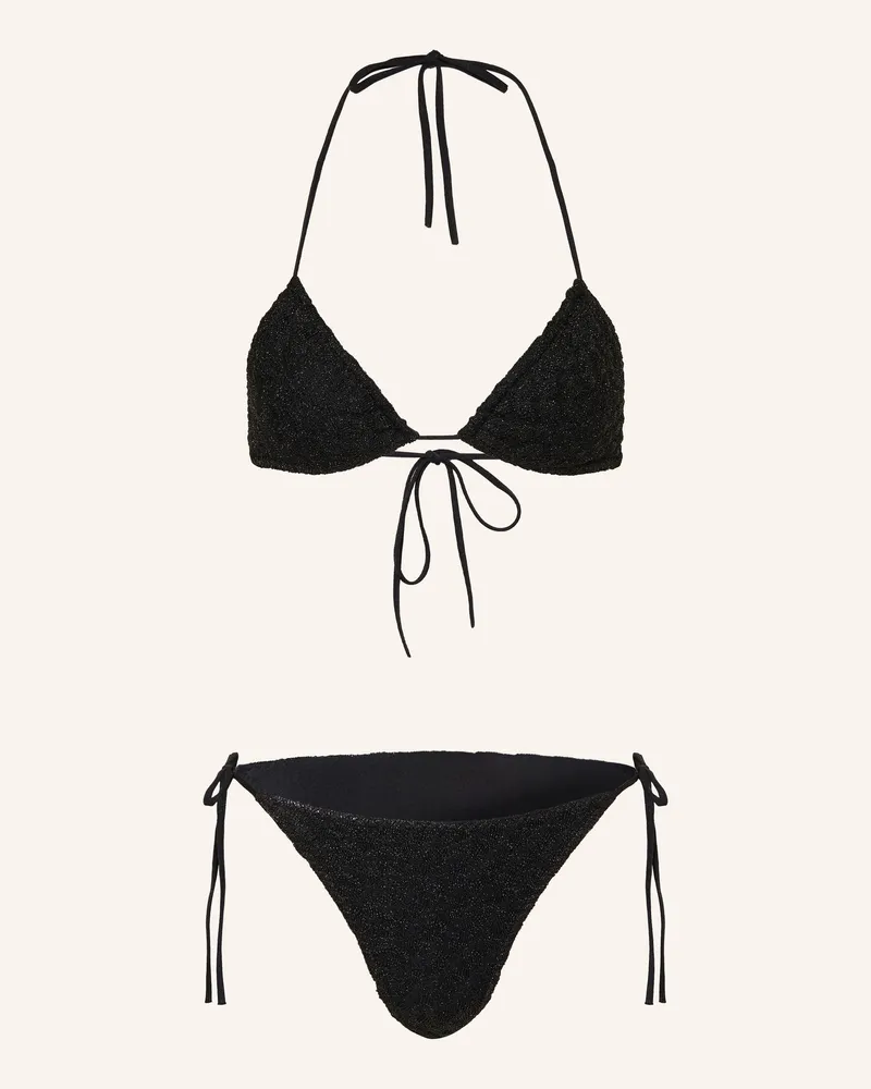 Missoni Triangel-Bikini Mit Glitzergarn schwarz Schwarz