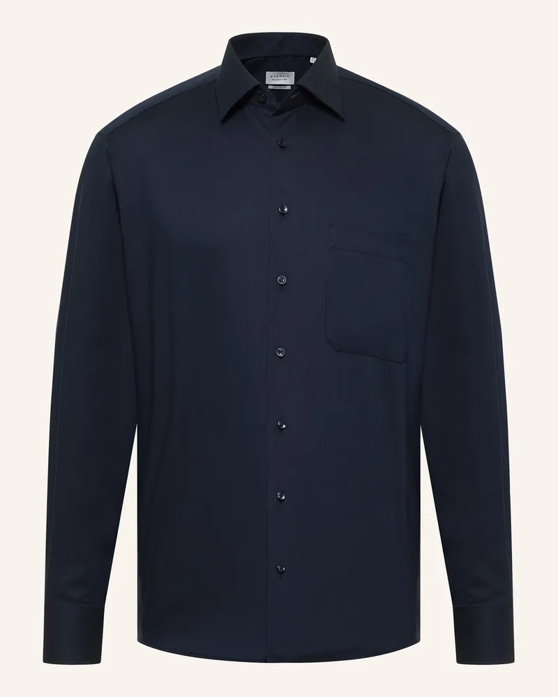 Eterna Piqué-Hemd Comfort Fit Blau