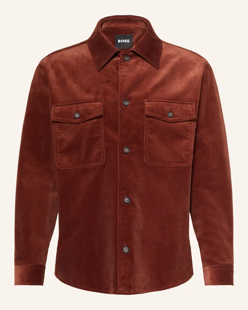 HUGO BOSS Cord-Overshirt Carper braun Braun