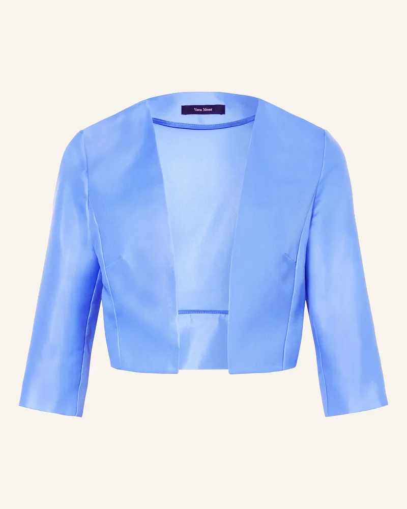 Vera Mont Bolero Mit 3/4-Arm blau Hellblau