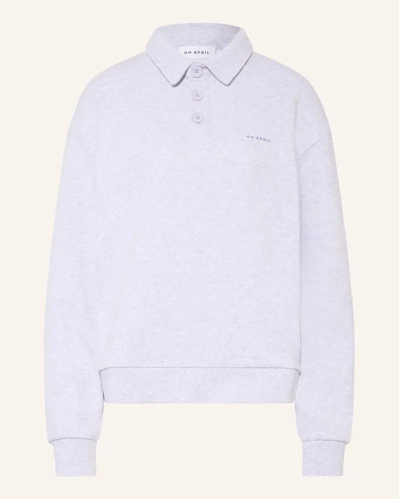OH APRIL Sweat-Poloshirt Everywhere grau Hellgrau