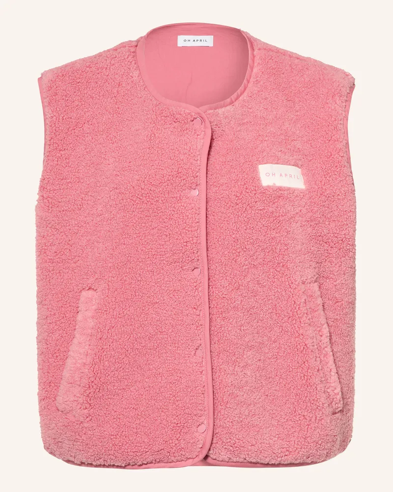 OH APRIL Teddyfell-Weste Magnolia pink Pink