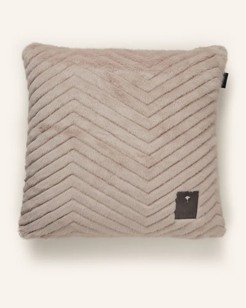 JOOP! Dekokissenhülle J!Elegant Aus Kunstfell beige Beige