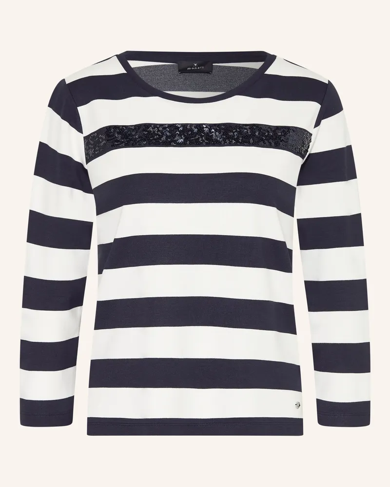 monari Blusenshirt mit Pailletten Dunkelblau