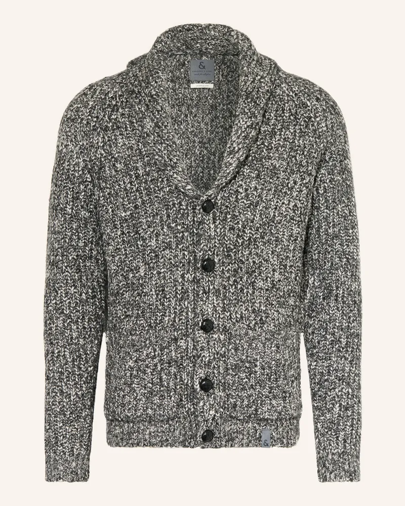 colours & sons Strickjacke Schwarz