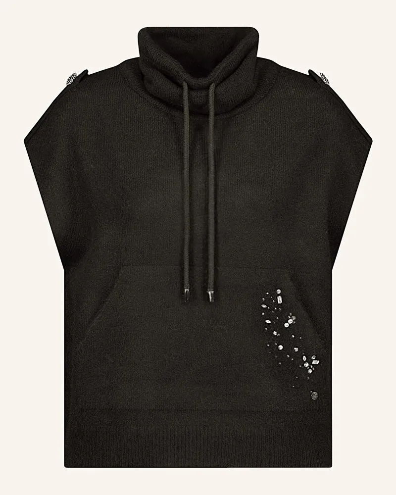 monari Pullunder mit Schmucksteinen Schwarz