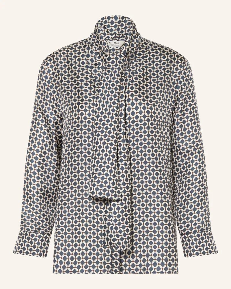 Max Mara Seidenbluse VITTORIA mit abnehmbarer Schluppe Dunkelblau