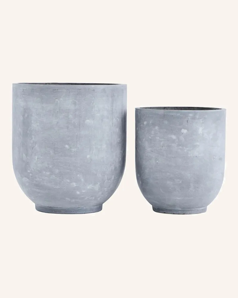 House Doctor 2er-Set Blumentöpfe GARD Grau
