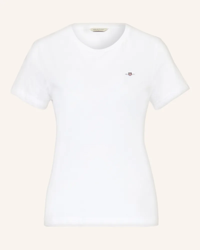Gant T-Shirt weiss Weiss