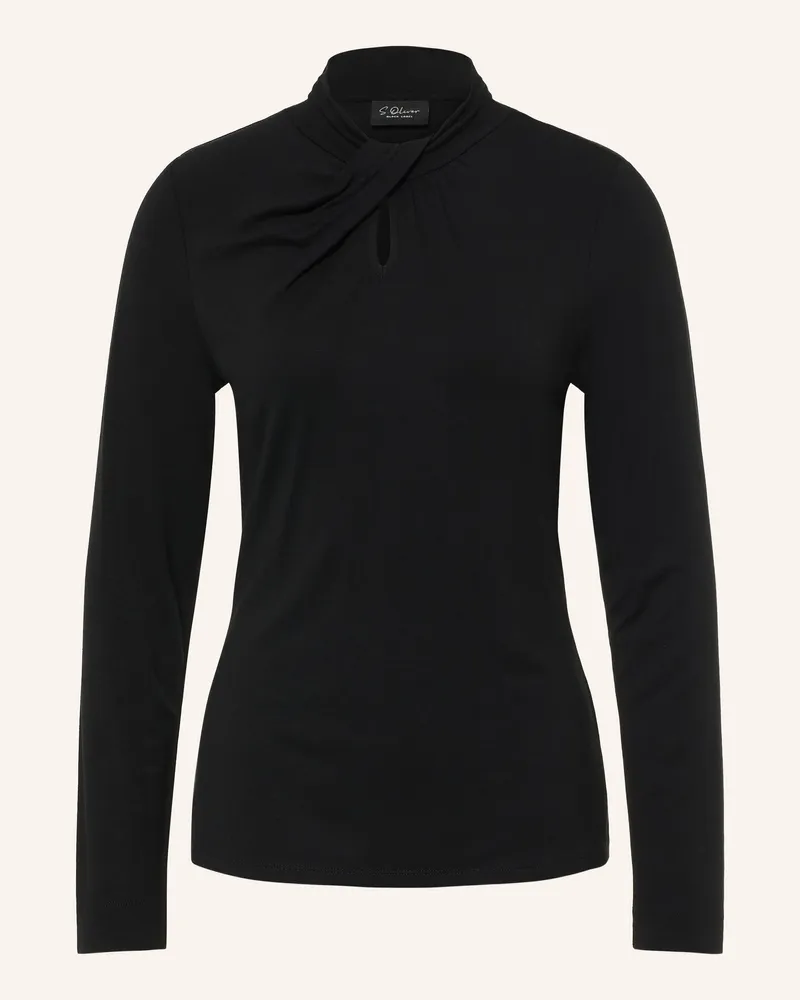 S.Oliver Longsleeve schwarz Schwarz