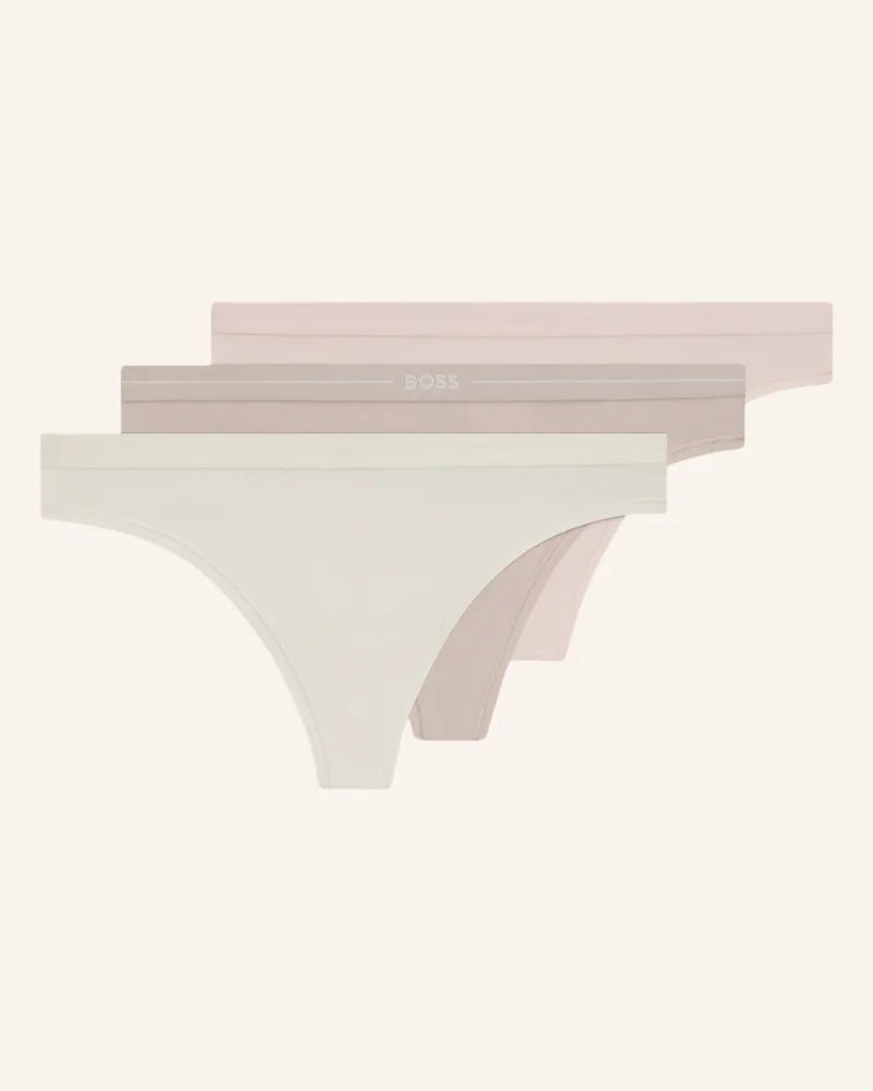 HUGO BOSS Slip 3P THONG Weiss